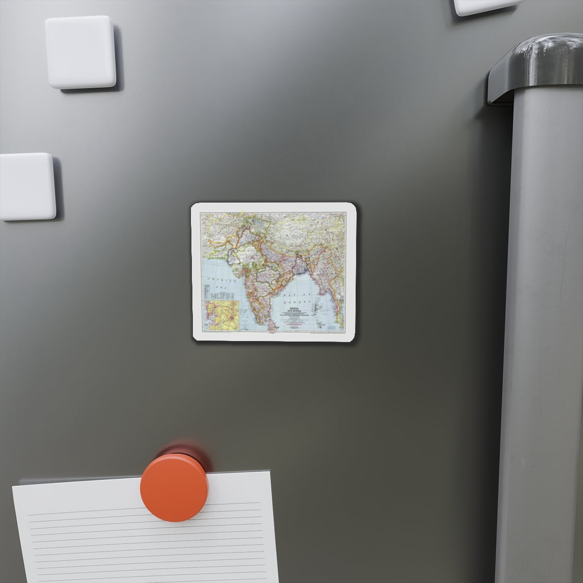 India and Burma (1946) (Map) Refrigerator Magnet-The Sticker Space