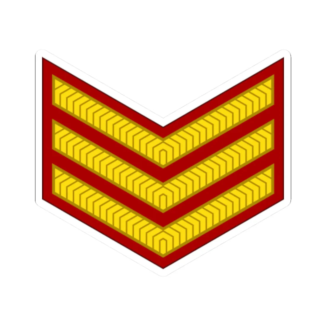 India Army OR 6 (India) (Military Rank) STICKER Vinyl Kiss-Cut Decal 2 Inch White - The Sticker Space