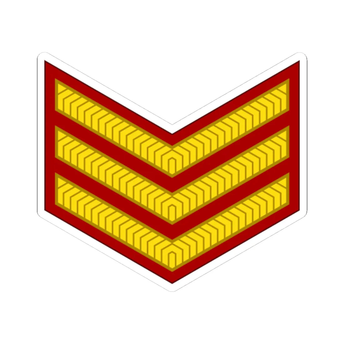 India Army OR 6 (India) (Military Rank) STICKER Vinyl Kiss-Cut Decal 4 Inch White - The Sticker Space