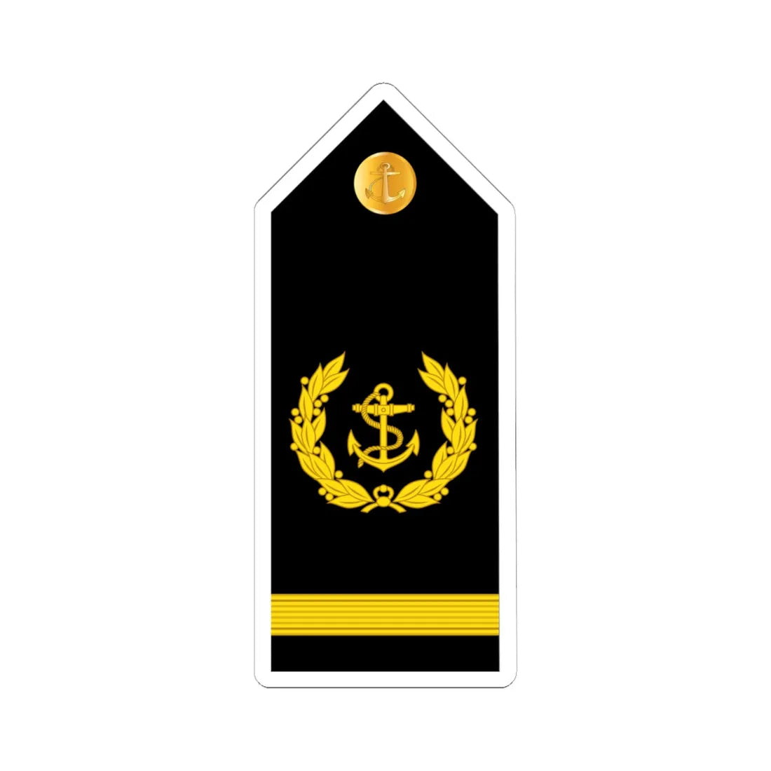 India Navy OR 8 (India) (Military Rank) STICKER Vinyl Kiss-Cut Decal 6 Inch White - The Sticker Space