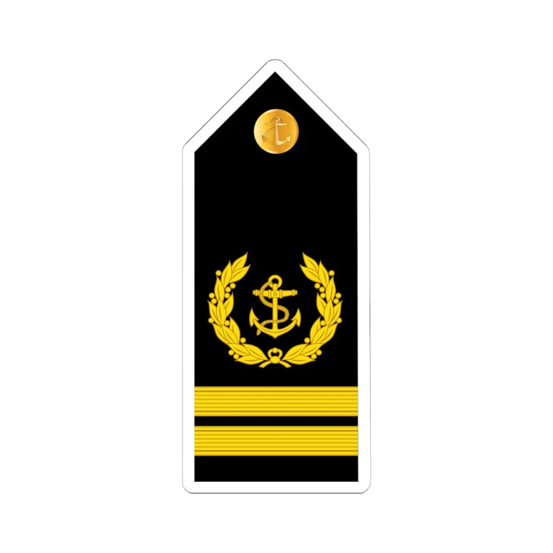 India Navy OR 9 (India) (Military Rank) STICKER Vinyl Kiss-Cut Decal 6 Inch White - The Sticker Space