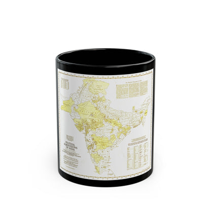 India - Political Subdivisions (1946) (Map) Black Coffee Mug-11oz-The Sticker Space