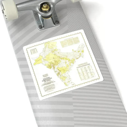 India - Political Subdivisions (1946) (Map) STICKER Vinyl Kiss-Cut Decal - The Sticker Space