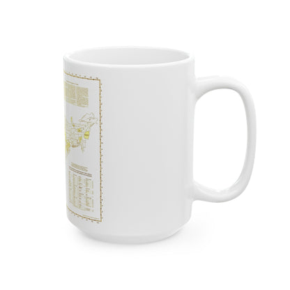 India - Political Subdivisions (1946) (Map) White Coffee Mug-The Sticker Space