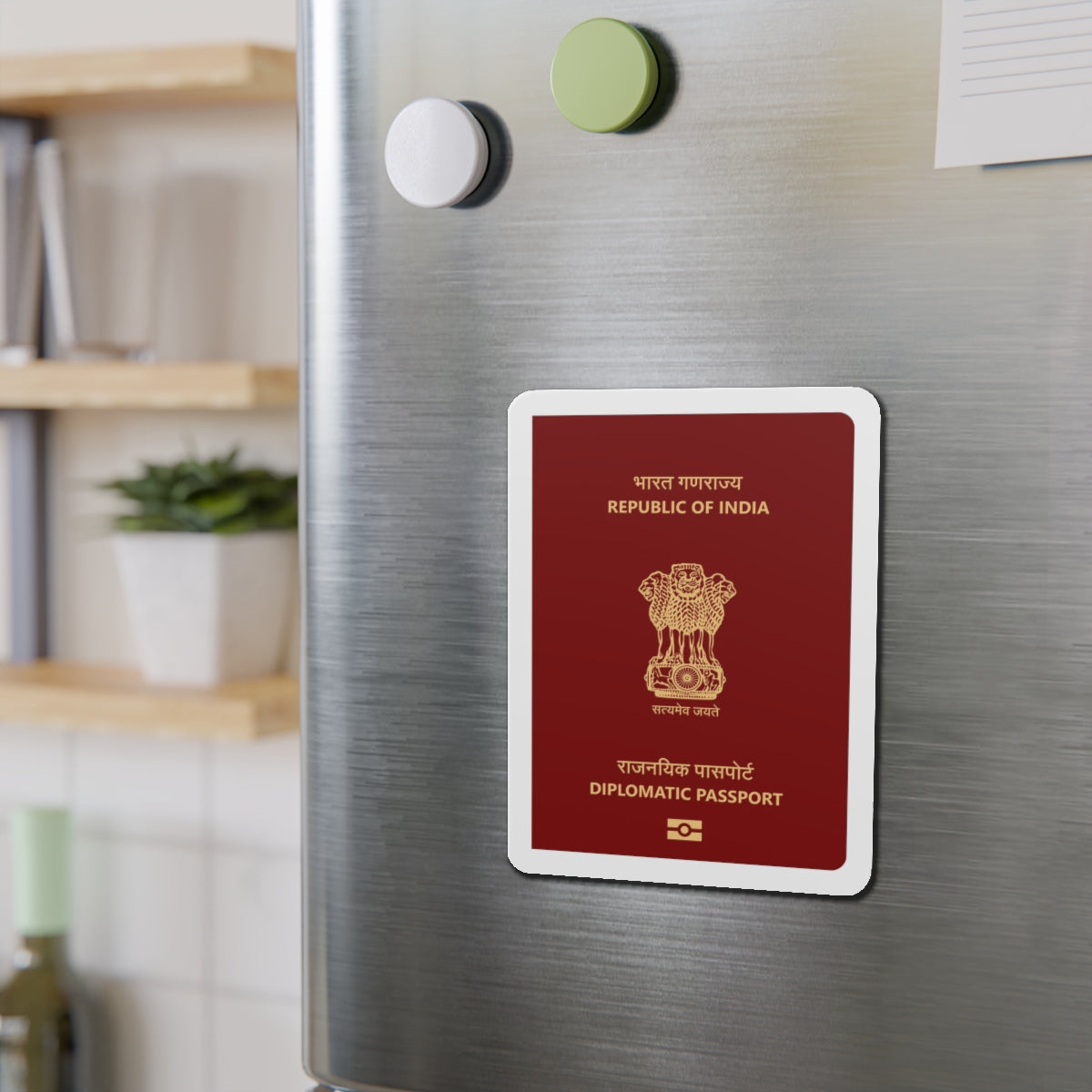 Indian Diplomatic Passport - Die-Cut Magnet-The Sticker Space