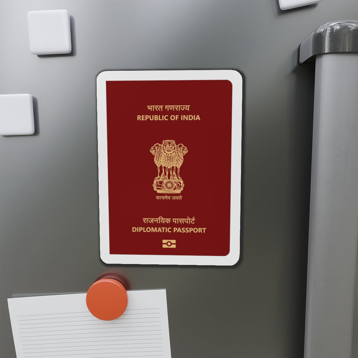 Indian Diplomatic Passport - Die-Cut Magnet-The Sticker Space