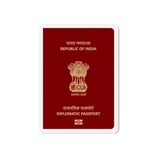 Indian Diplomatic Passport - Refrigerator Magnet 6 Inch - The Sticker Space