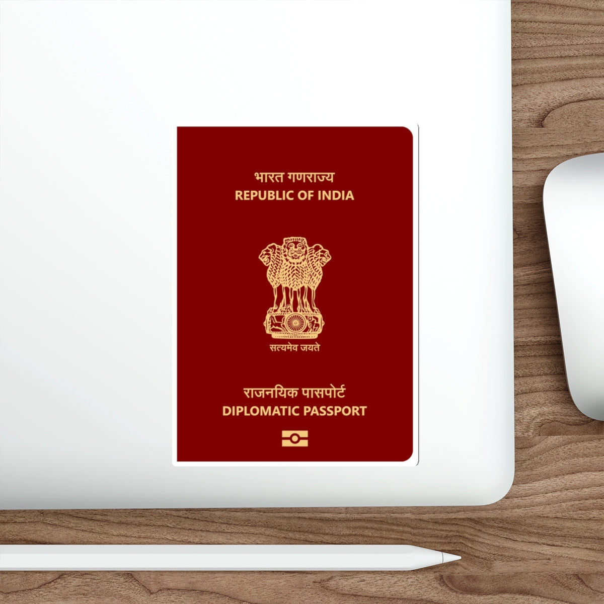 Indian Diplomatic Passport STICKER Vinyl Die-Cut Decal-The Sticker Space