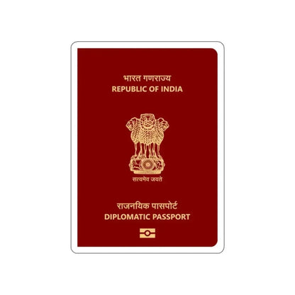 Indian Diplomatic Passport STICKER Vinyl Die-Cut Decal 2 Inch - The Sticker Space
