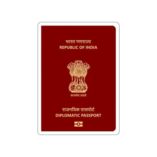 Indian Diplomatic Passport STICKER Vinyl Die-Cut Decal 2 Inch - The Sticker Space