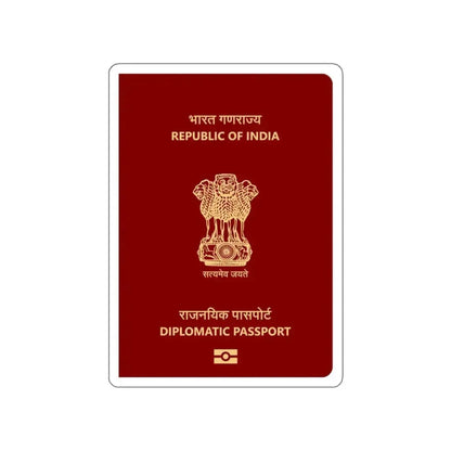 Indian Diplomatic Passport STICKER Vinyl Die-Cut Decal 3 Inch - The Sticker Space