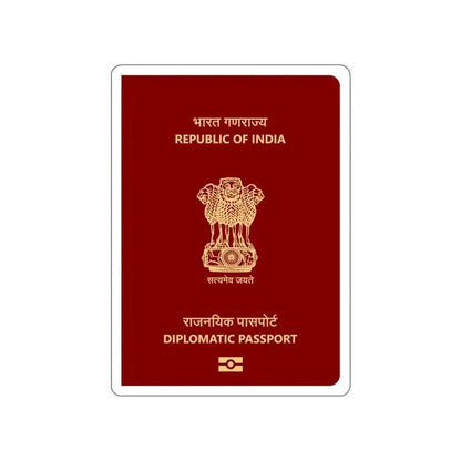 Indian Diplomatic Passport STICKER Vinyl Die-Cut Decal 4 Inch - The Sticker Space