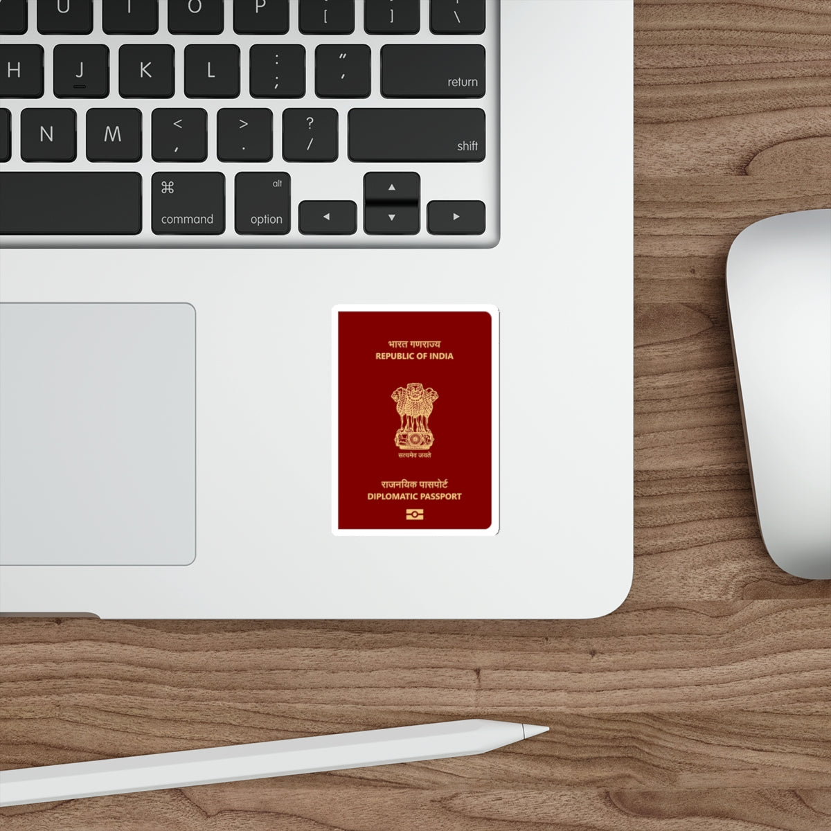 Indian Diplomatic Passport STICKER Vinyl Die-Cut Decal-The Sticker Space