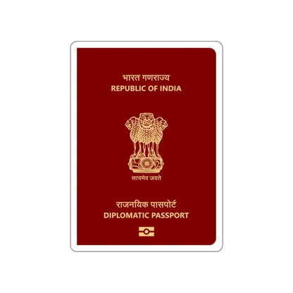 Indian Diplomatic Passport STICKER Vinyl Die-Cut Decal - The Sticker Space