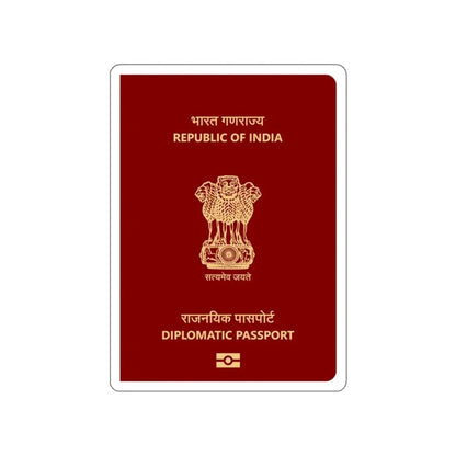 Indian Diplomatic Passport STICKER Vinyl Die-Cut Decal - The Sticker Space