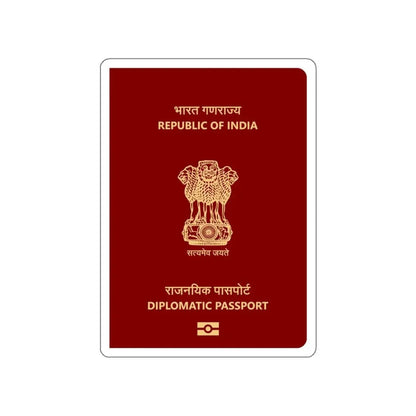 Indian Diplomatic Passport STICKER Vinyl Die-Cut Decal - The Sticker Space