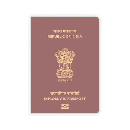 Indian Diplomatic Passport - STICKER Vinyl Kiss-Cut Decal 2 Inch Transparent - The Sticker Space