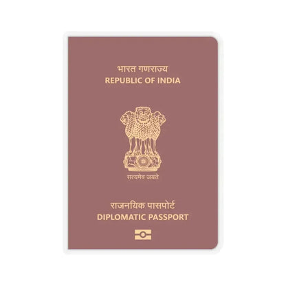 Indian Diplomatic Passport - STICKER Vinyl Kiss-Cut Decal 6 Inch Transparent - The Sticker Space