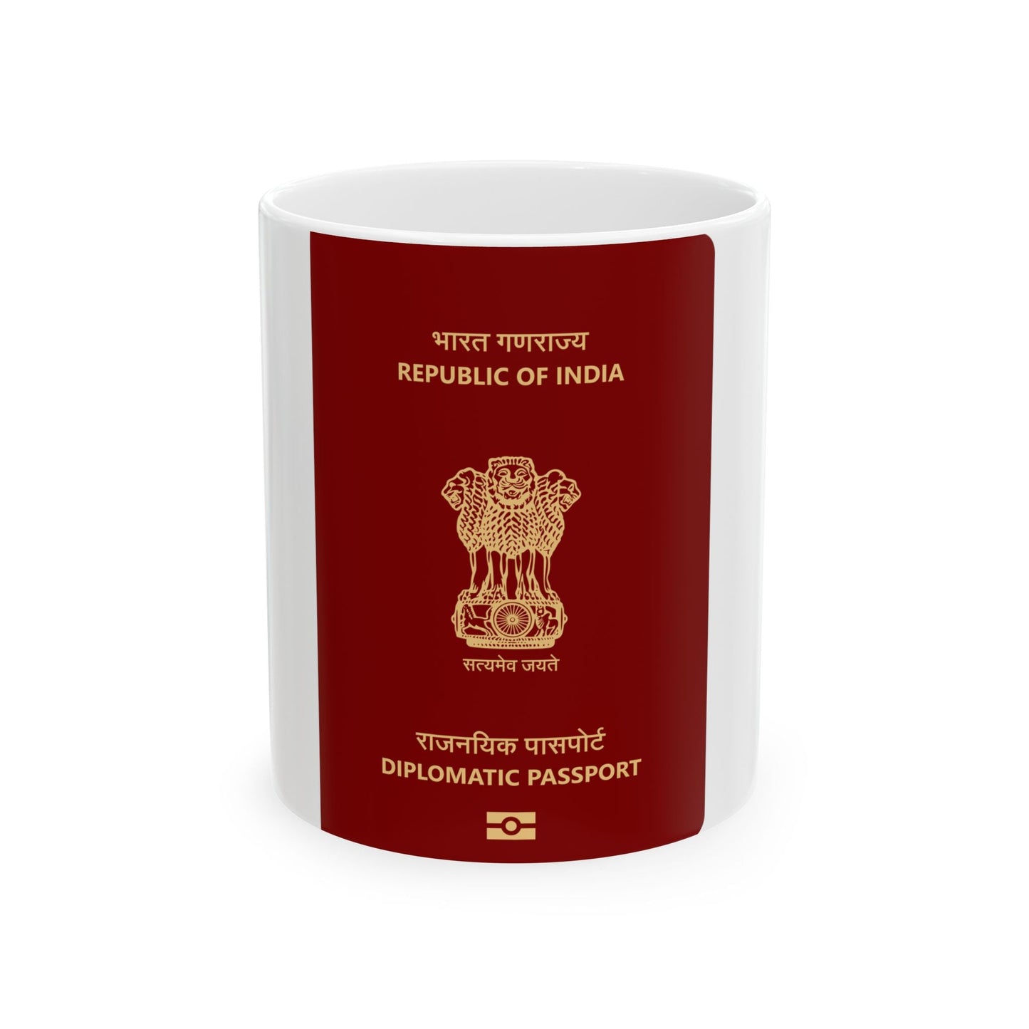 Indian Diplomatic Passport - White Coffee Mug