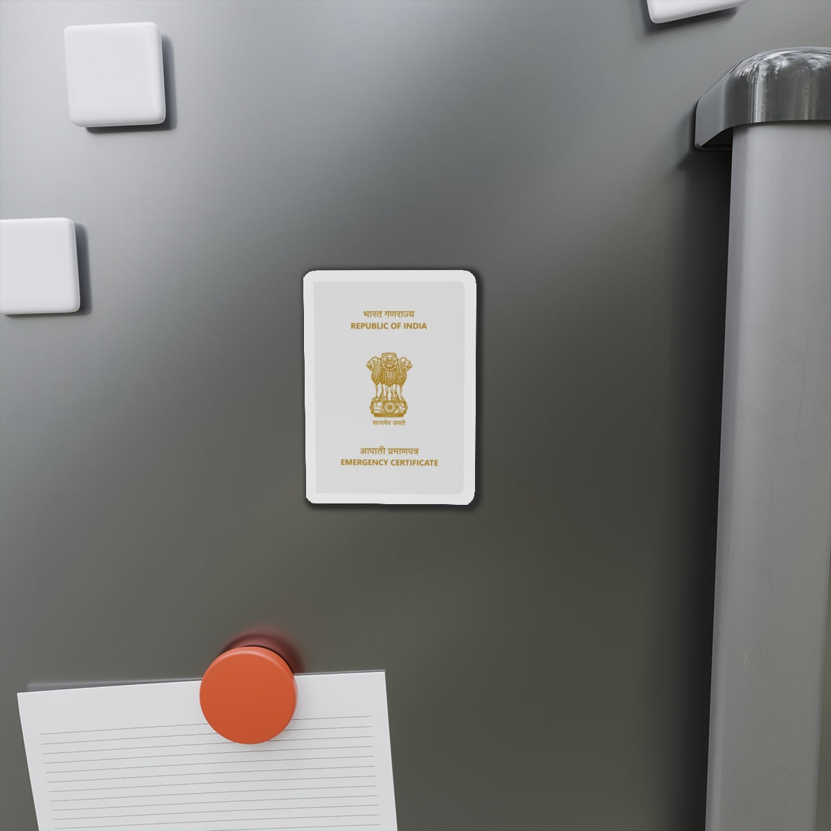 Indian Emergency Certificate - Die-Cut Magnet-The Sticker Space