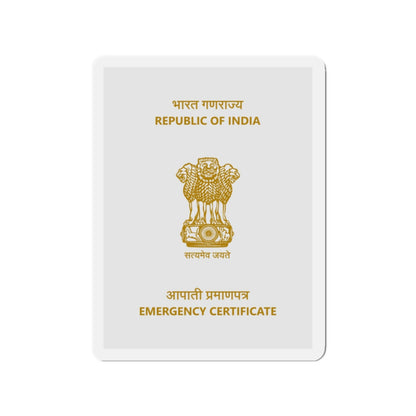 Indian Emergency Certificate - Die-Cut Magnet-2" x 2"-The Sticker Space