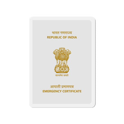 Indian Emergency Certificate - Die-Cut Magnet-3" x 3"-The Sticker Space