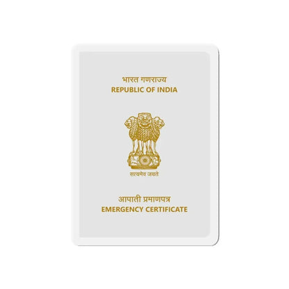 Indian Emergency Certificate - Refrigerator Magnet 6 Inch - The Sticker Space