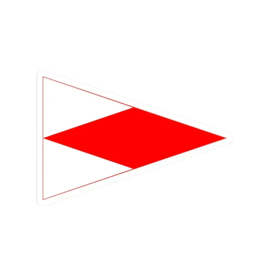 Indian Harbor Yacht Club Burgee (United States) STICKER Vinyl Kiss-Cut Decal 2 Inch White - The Sticker Space