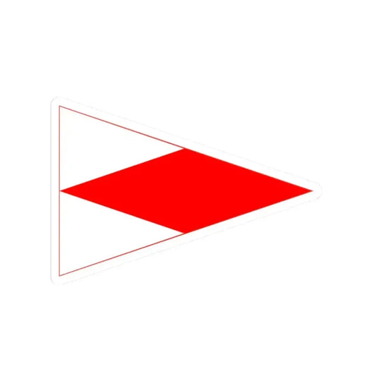 Indian Harbor Yacht Club Burgee (United States) STICKER Vinyl Kiss-Cut Decal 2 Inch White - The Sticker Space