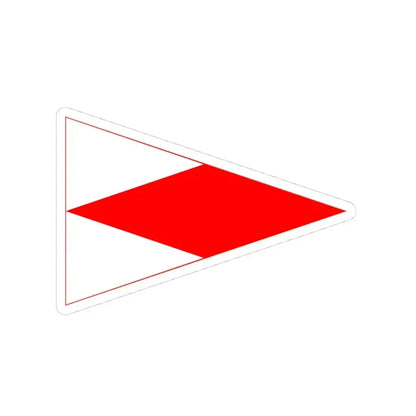 Indian Harbor Yacht Club Burgee (United States) STICKER Vinyl Kiss-Cut Decal 4 Inch White - The Sticker Space