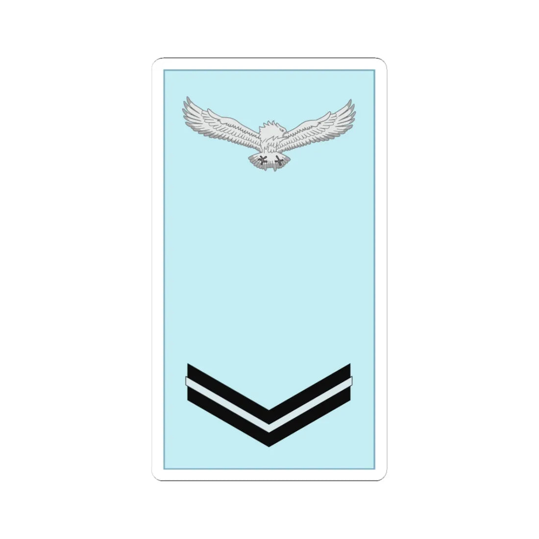 Indian IAF OR 4 (India) (Military Rank) STICKER Vinyl Kiss-Cut Decal 3 Inch White - The Sticker Space