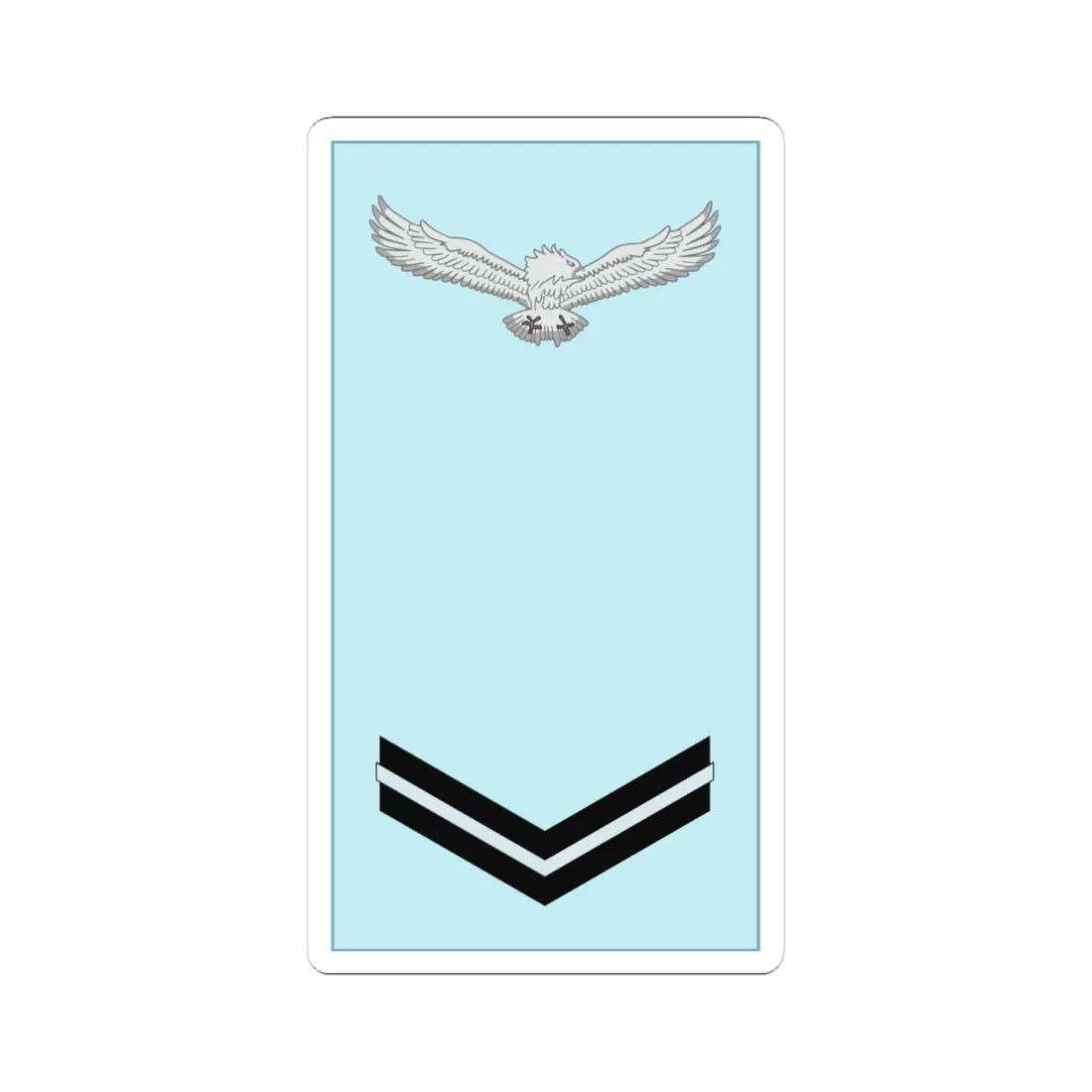 Indian IAF OR 4 (India) (Military Rank) STICKER Vinyl Kiss-Cut Decal 4 Inch White - The Sticker Space