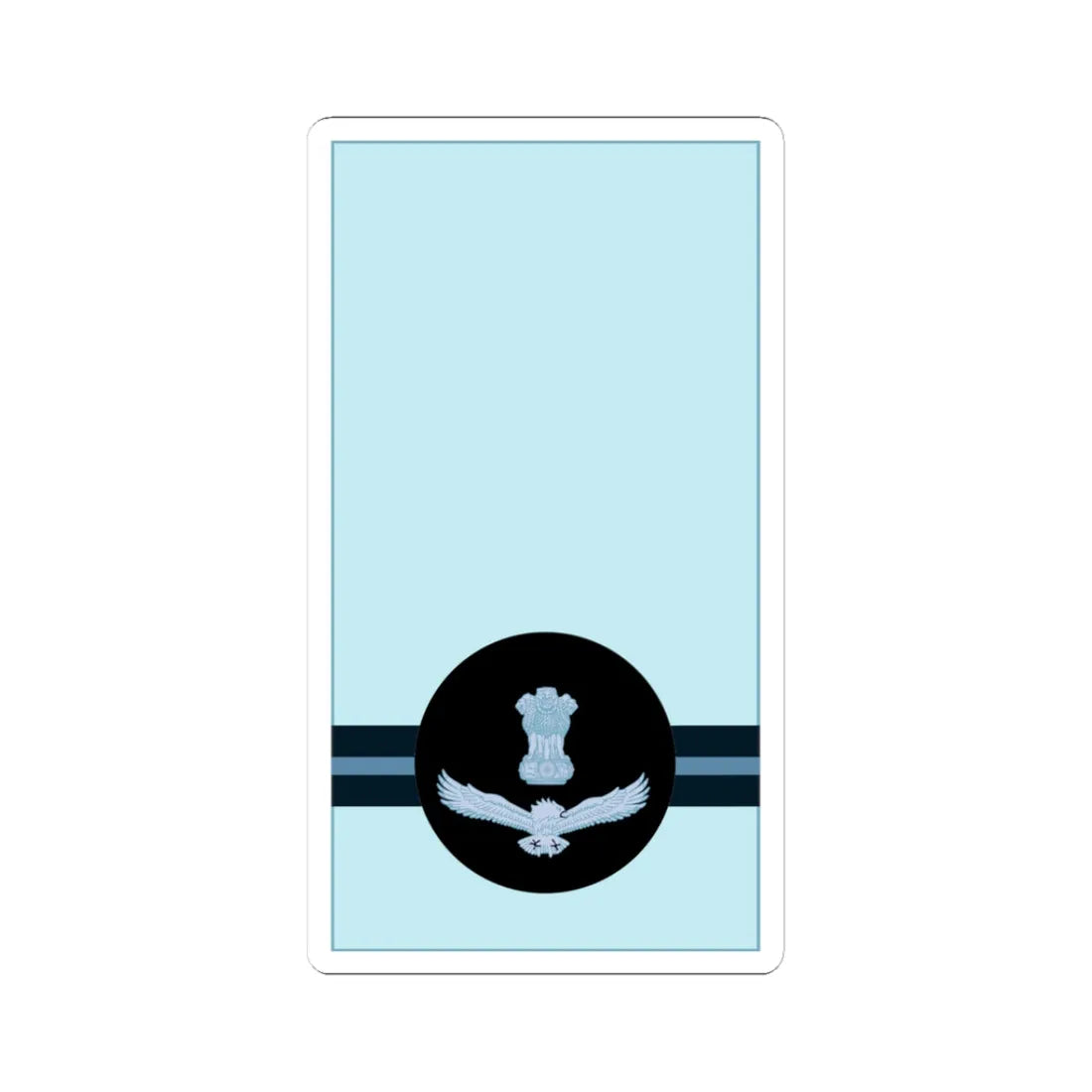 Indian IAF OR 9 (India) (Military Rank) STICKER Vinyl Kiss-Cut Decal 3 Inch White - The Sticker Space