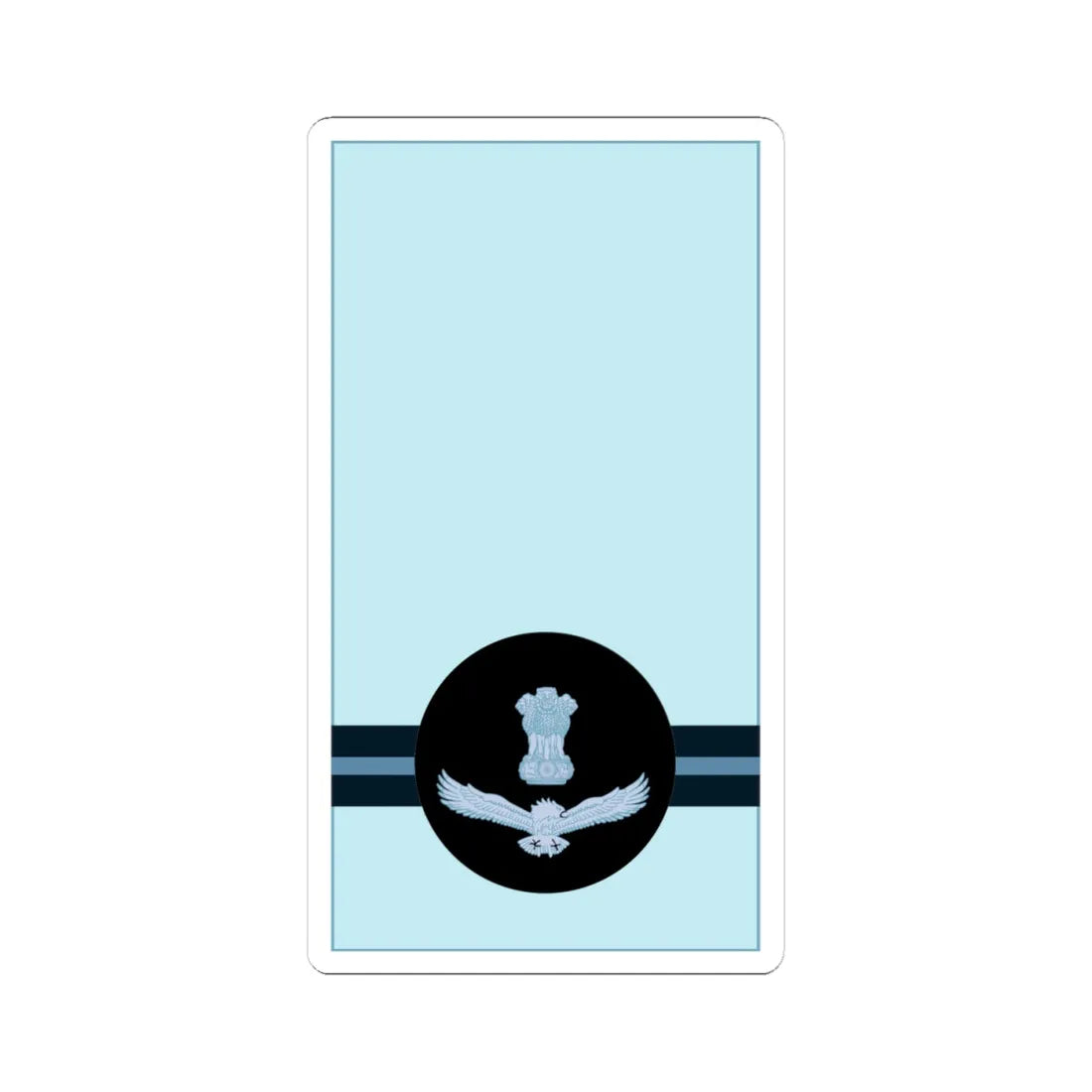 Indian IAF OR 9 (India) (Military Rank) STICKER Vinyl Kiss-Cut Decal 4 Inch White - The Sticker Space