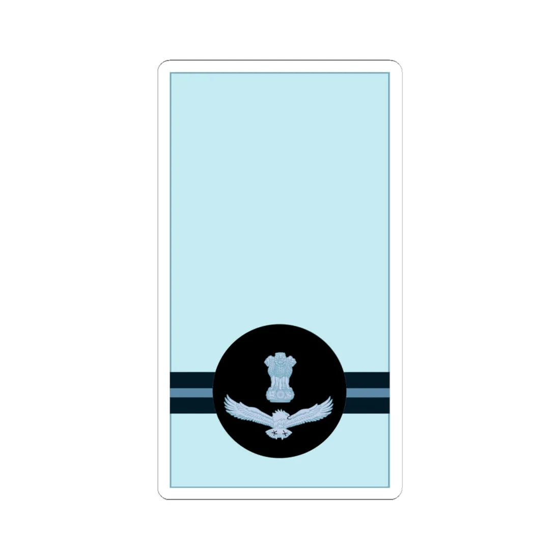 Indian IAF OR 9 (India) (Military Rank) STICKER Vinyl Kiss-Cut Decal 6 Inch White - The Sticker Space