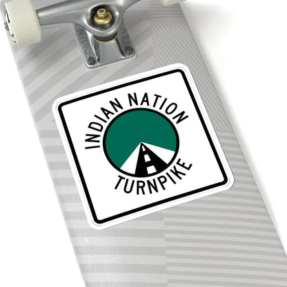 Indian Nation Turnpike (Oklahoma) (Road Sign) STICKER Vinyl Kiss-Cut Decal - The Sticker Space