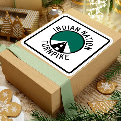 Indian Nation Turnpike (Oklahoma) (Road Sign) STICKER Vinyl Kiss-Cut Decal - The Sticker Space