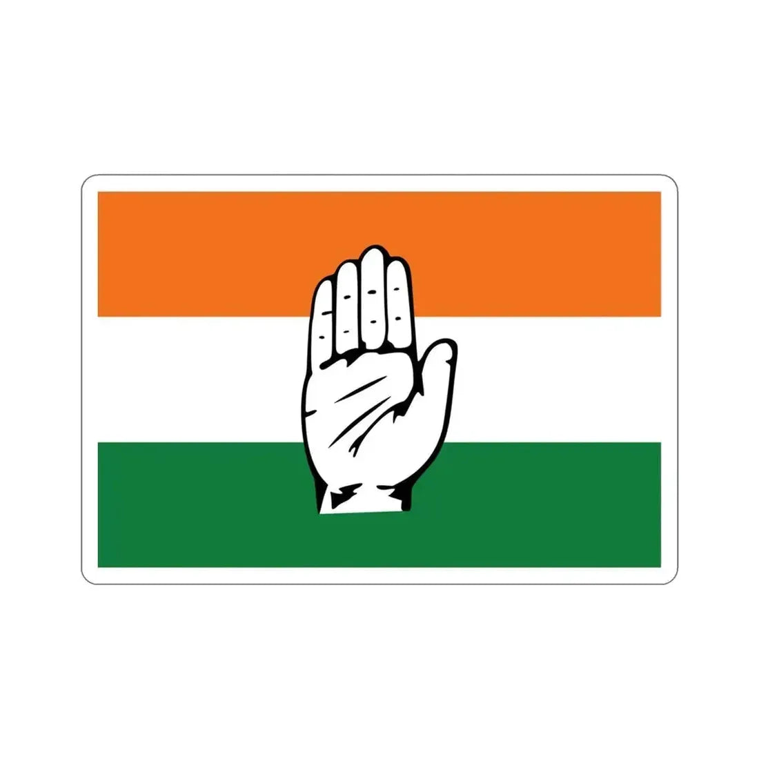 Indian National Congress Flag (India) STICKER Vinyl Die-Cut Decal 4 Inch - The Sticker Space