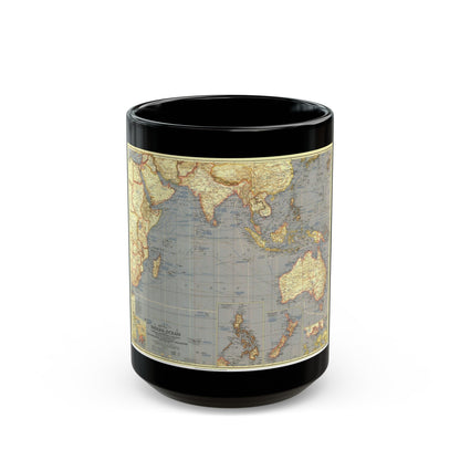 Indian Ocean (1941) (Map) Black Coffee Mug-15oz-The Sticker Space