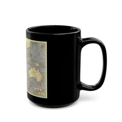 Indian Ocean (1941) (Map) Black Coffee Mug-The Sticker Space