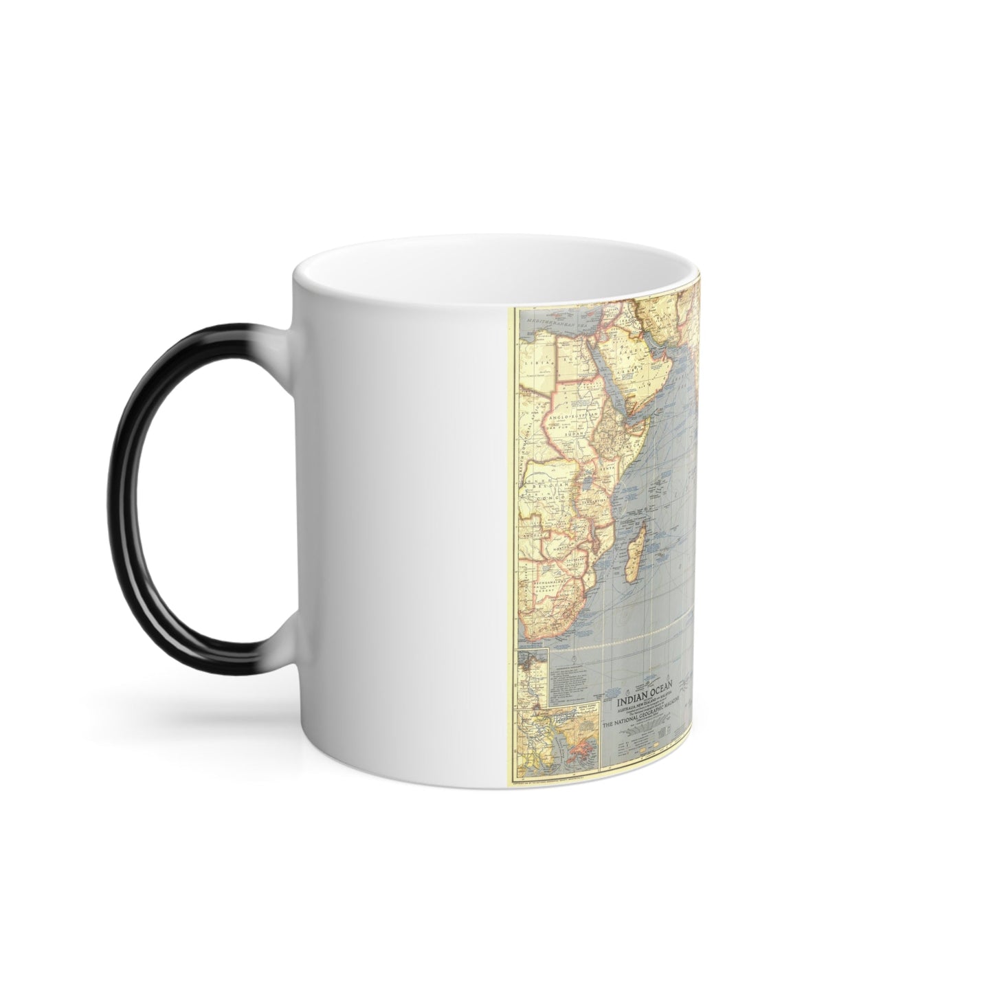 Indian Ocean (1941) (Map) Color Changing Mug 11oz-11oz-The Sticker Space