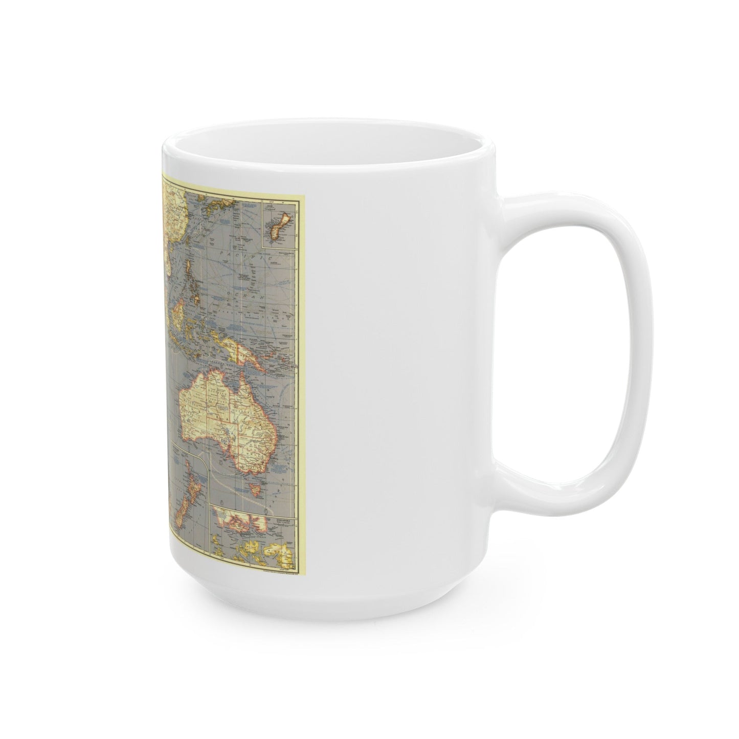 Indian Ocean (1941) (Map) White Coffee Mug-The Sticker Space