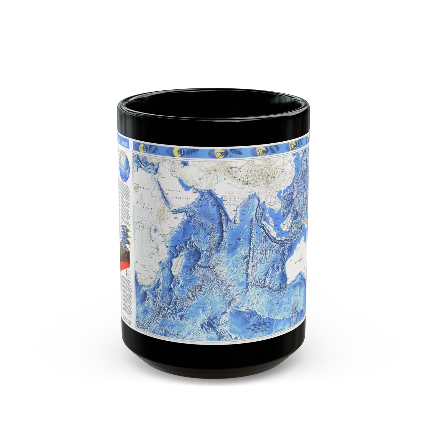 Indian Ocean (1992) (Map) Black Coffee Mug-15oz-The Sticker Space