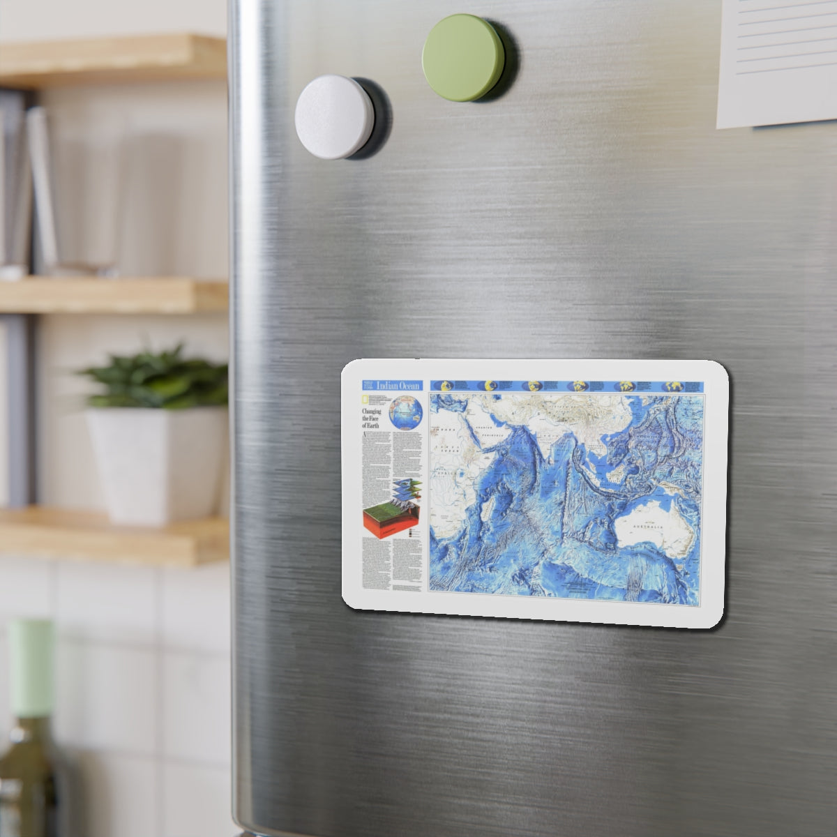 Indian Ocean (1992) (Map) Refrigerator Magnet-The Sticker Space