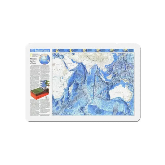 Indian Ocean (1992) (Map) Refrigerator Magnet 6 Inch - The Sticker Space