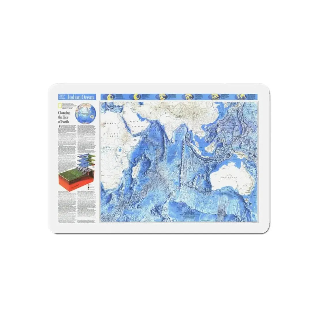 Indian Ocean (1992) (Map) Refrigerator Magnet - The Sticker Space