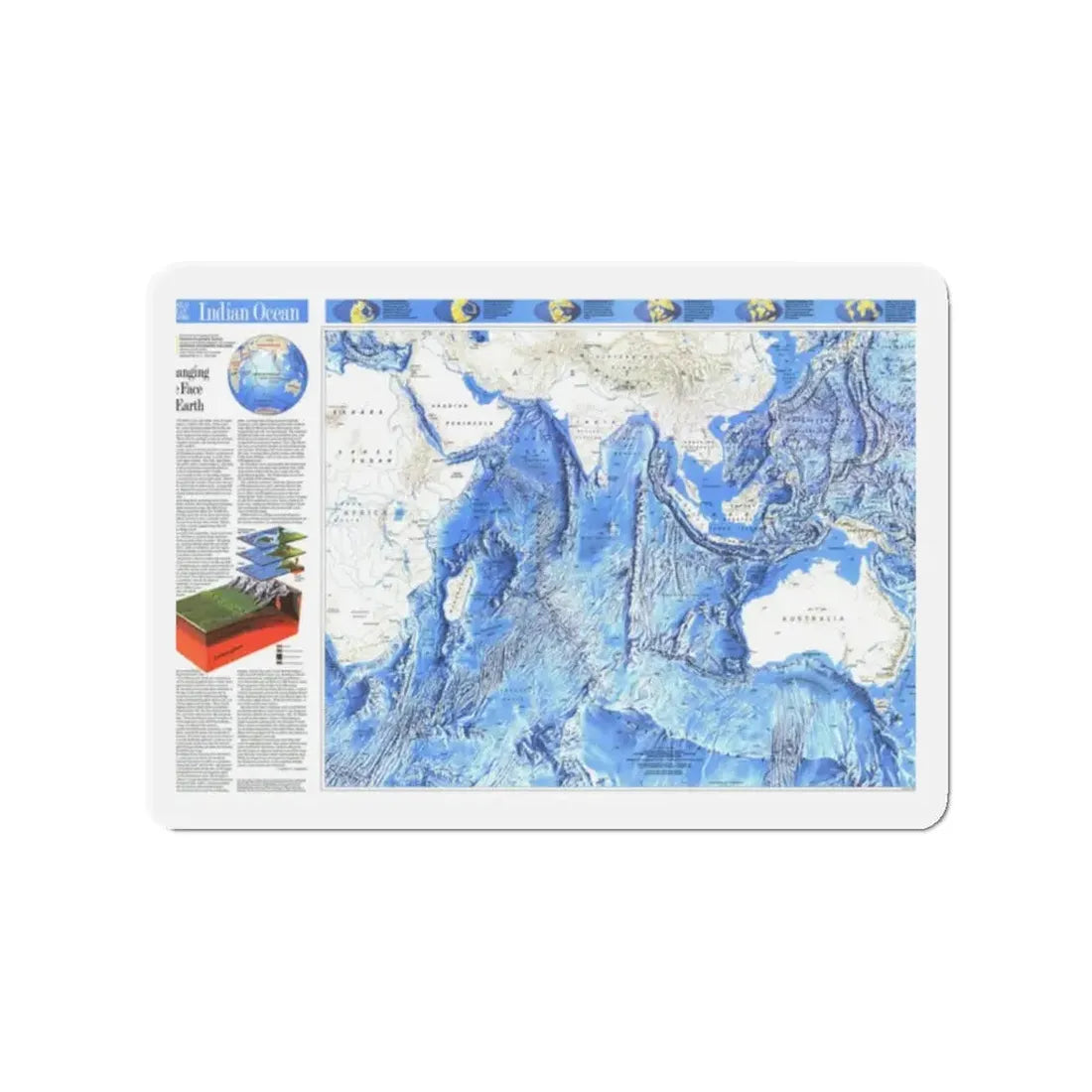 Indian Ocean (1992) (Map) Refrigerator Magnet - The Sticker Space