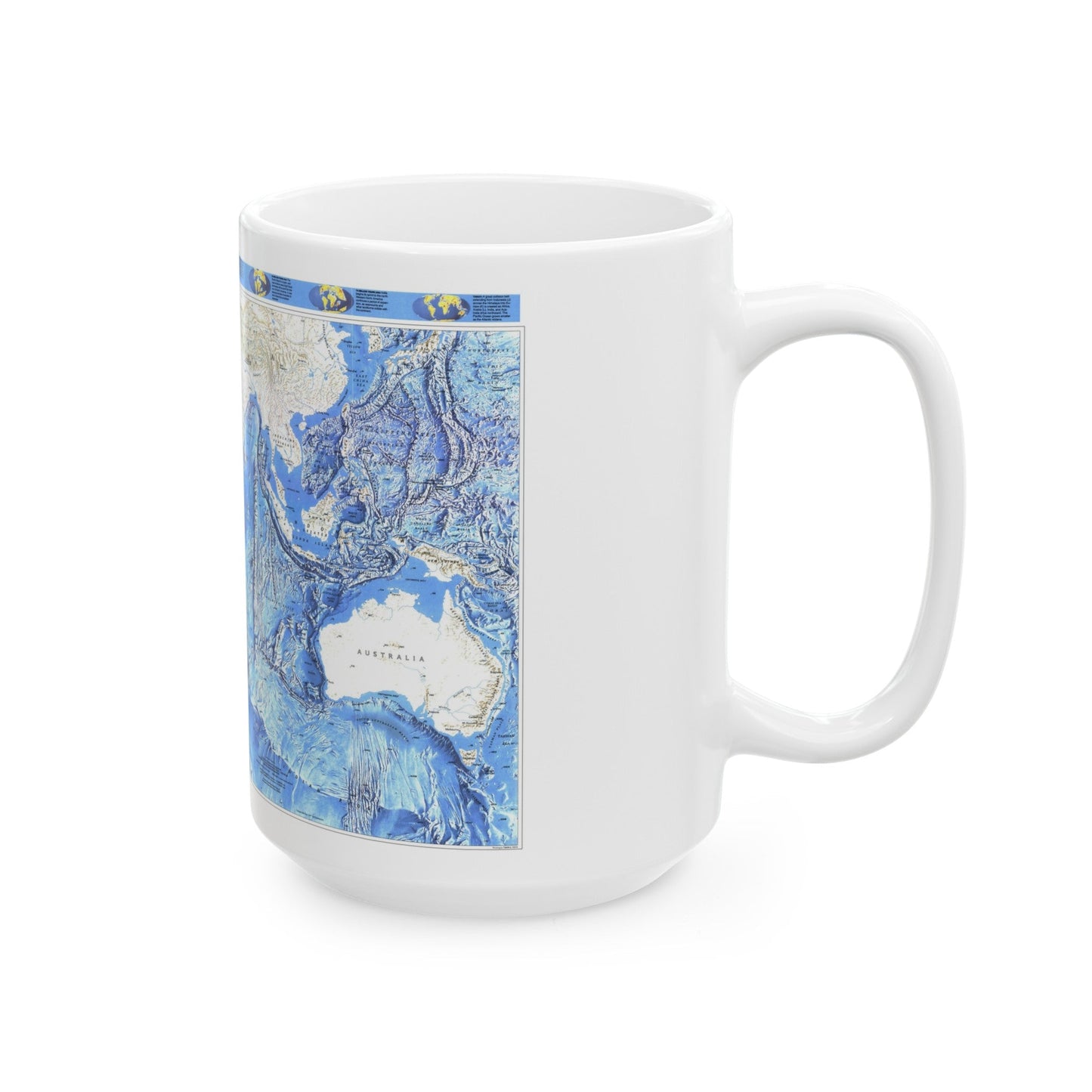 Indian Ocean (1992) (Map) White Coffee Mug-The Sticker Space