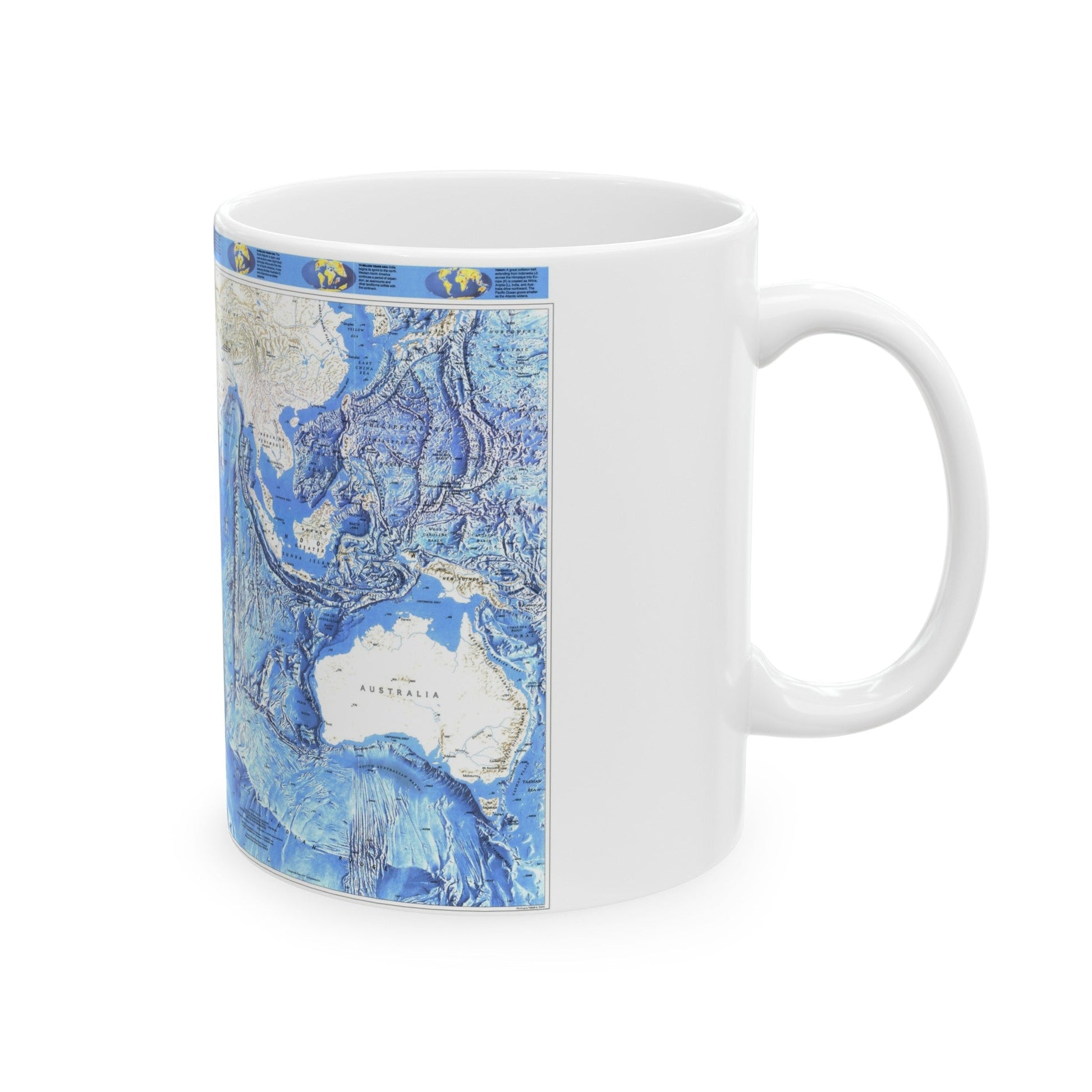 Indian Ocean (1992) (Map) White Coffee Mug-The Sticker Space