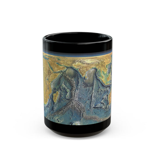 Indian Ocean Floor (1967) (Map) Black Coffee Mug-15oz-The Sticker Space